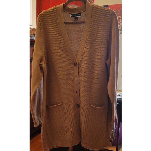 𝅺Karen Scott Plus Size Ribbed Knit Cardigan Sweater - Picture 4 of 5